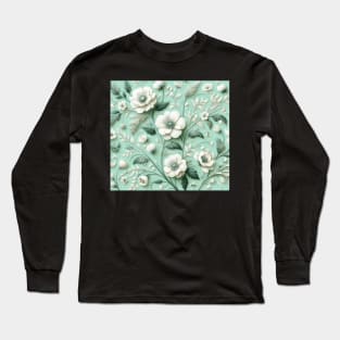 White Flowers Long Sleeve T-Shirt